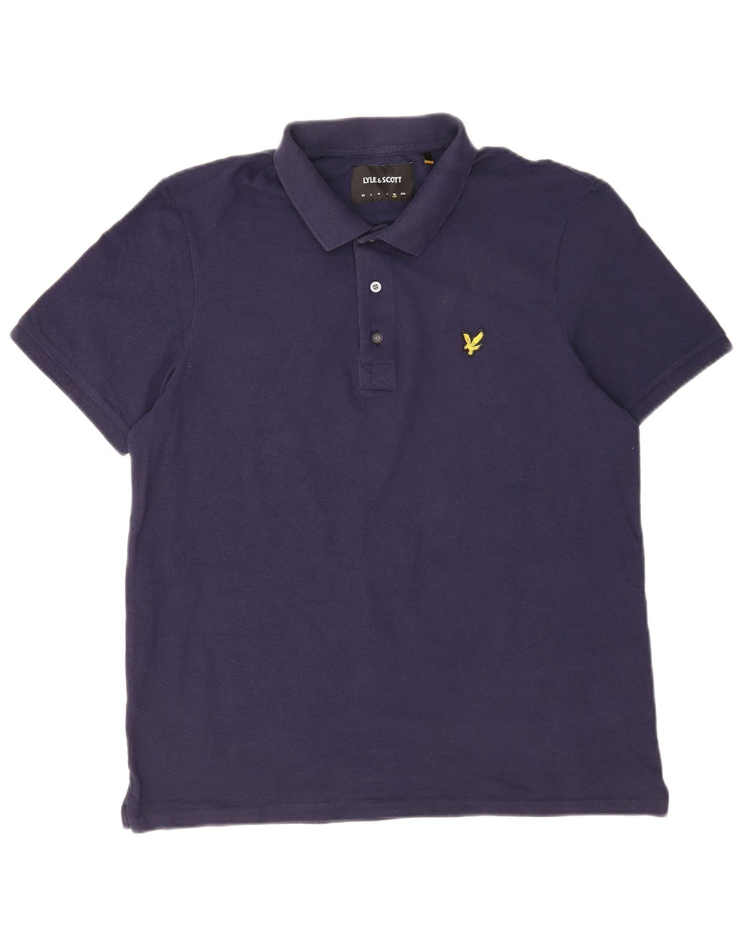 Lyle & Scott Mens Polo Shirt XL Navy Blue Cotton