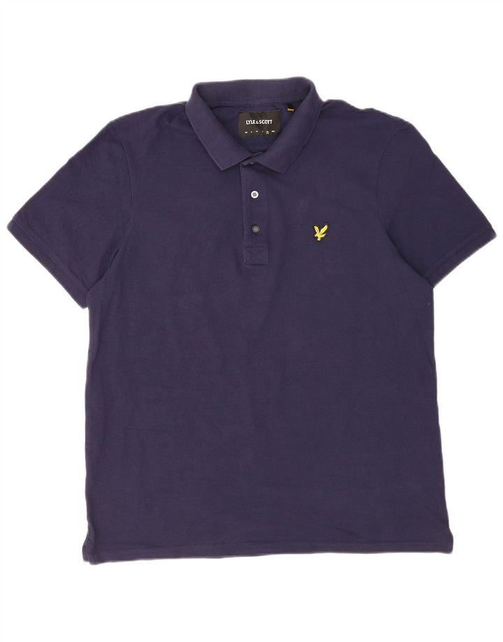 Lyle & Scott Mens Polo Shirt XL Navy Blue Cotton