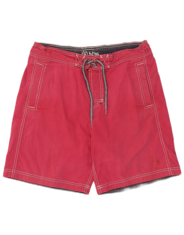Fat Face Mens Swimming Shorts Large Red Cotton