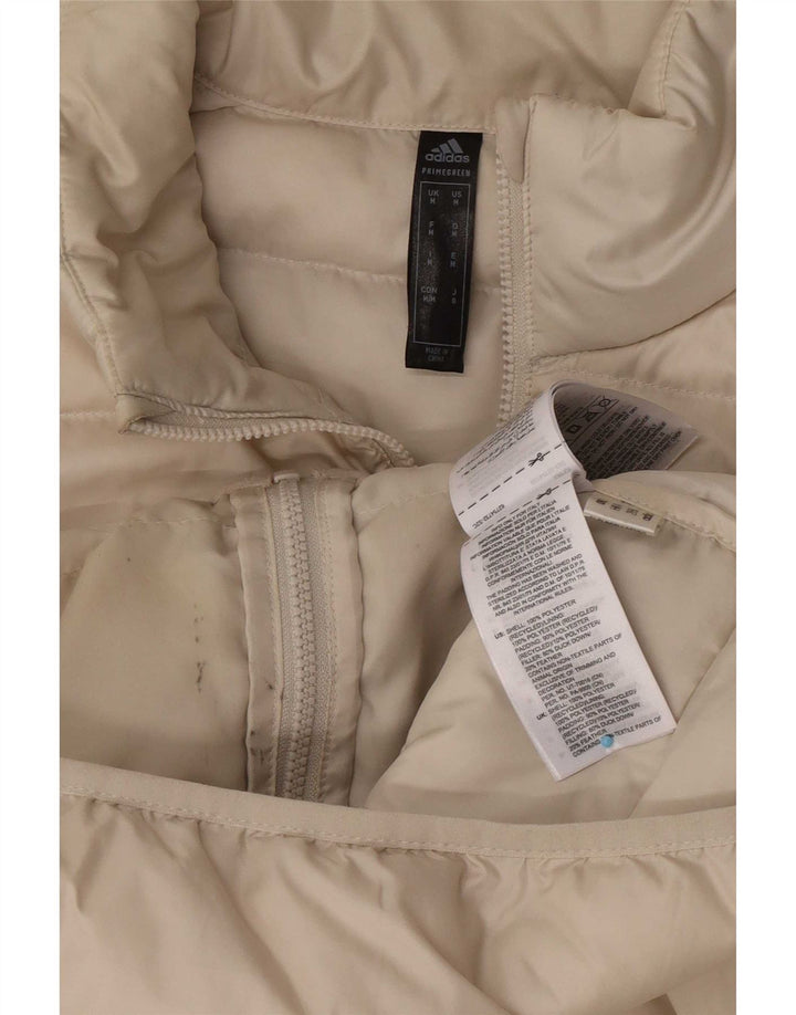 Adidas Mens Padded Jacket UK 38 Medium Beige Polyester