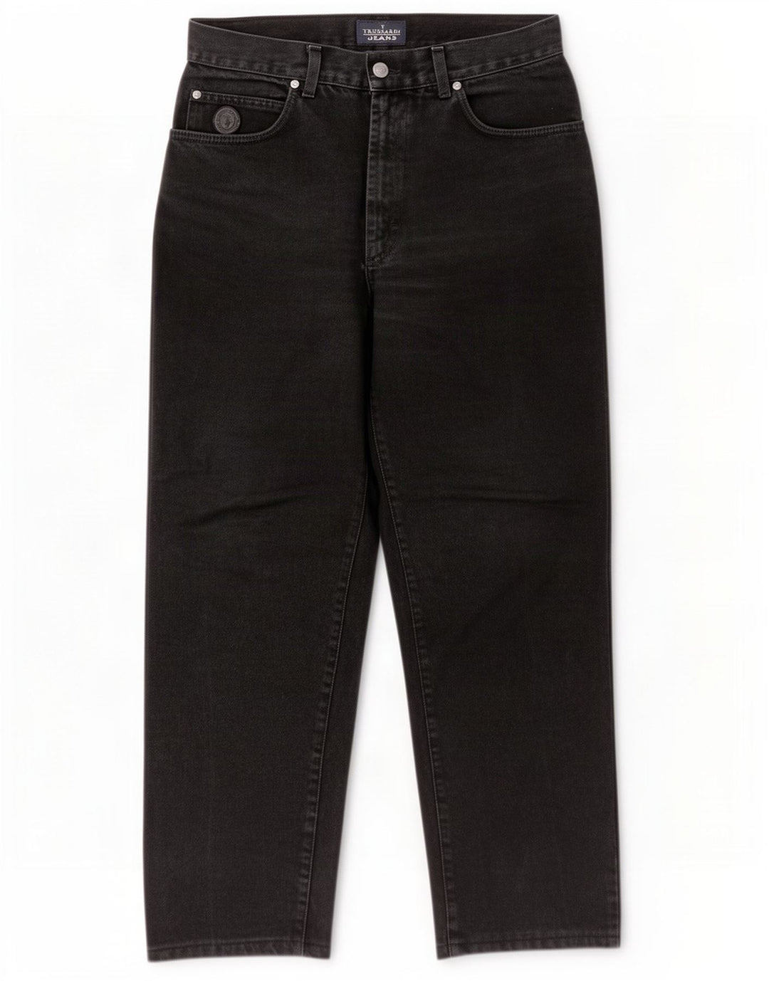 Trussardi Mens Tapered Jeans W34 L29 Black Cotton