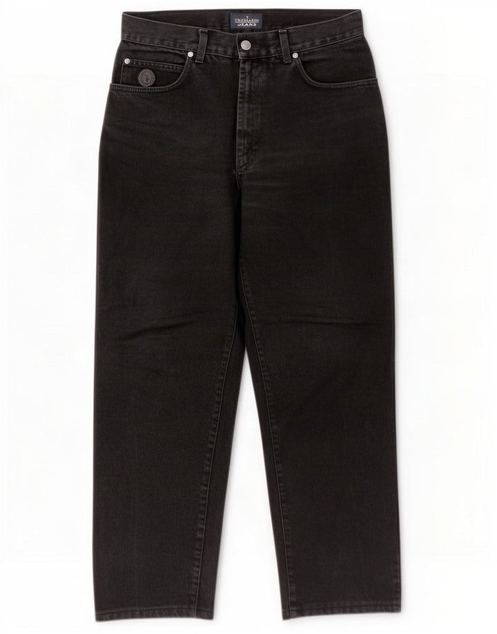 Trussardi Mens Tapered Jeans W34 L29 Black Cotton