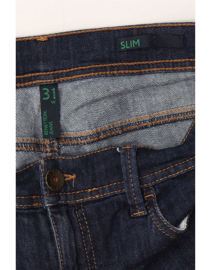 Benetton Womens Slim Jeans W31 L28 Navy Blue