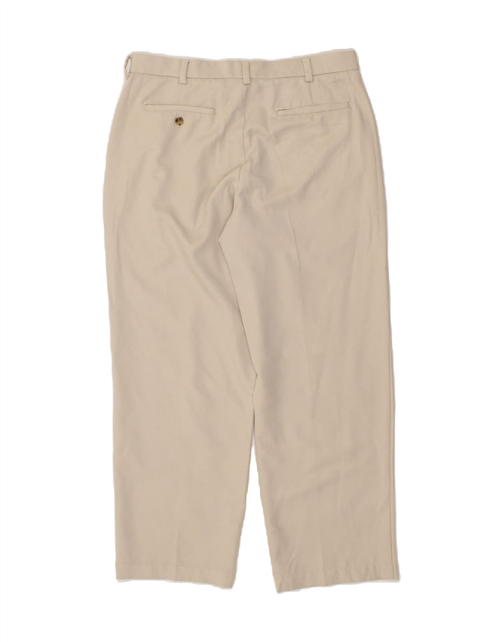 IZOD Mens Straight Chino Trousers W34 L30 Beige Polyester Vintage Izod and Second-Hand Izod from Messina Hembry 