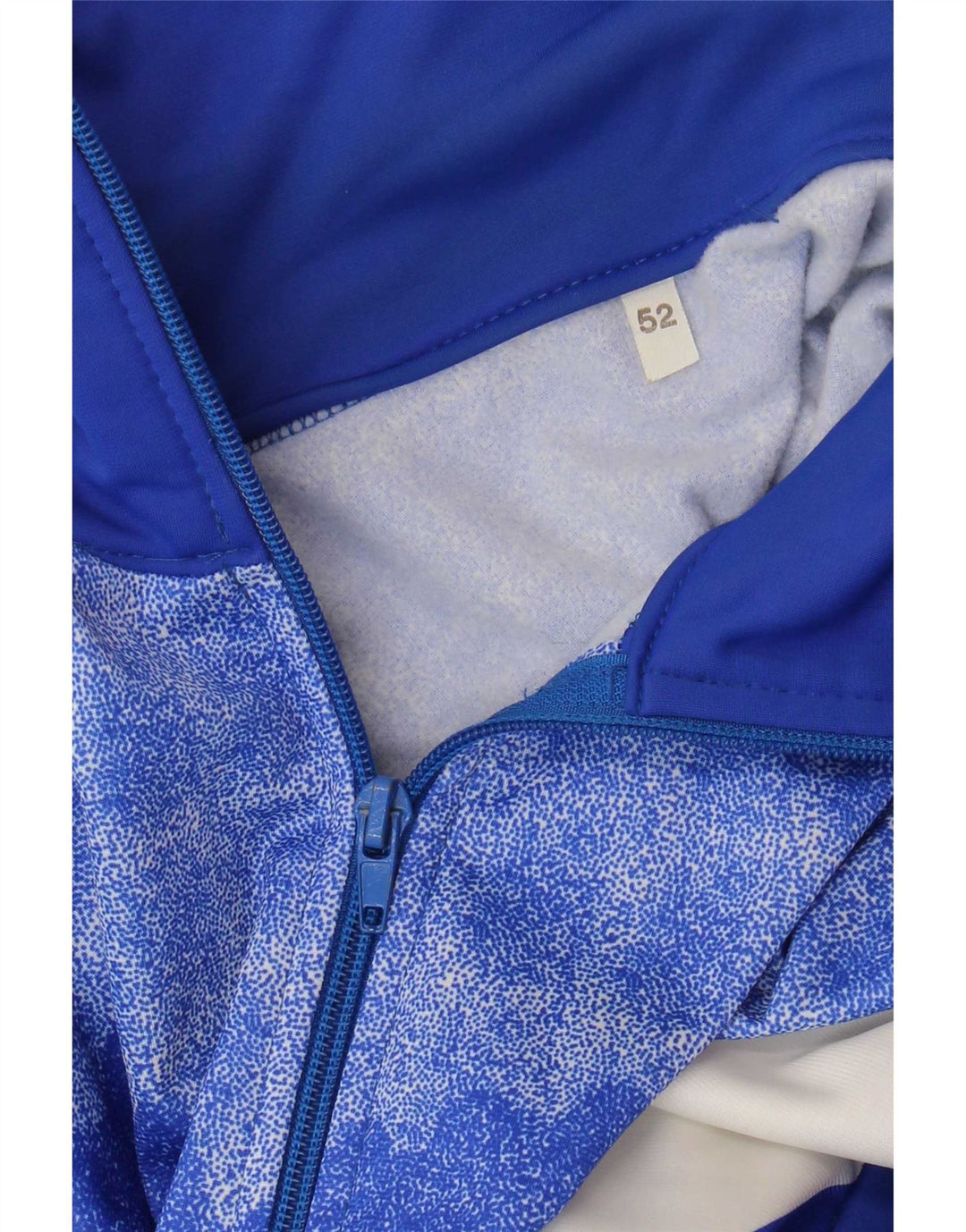 Vintage Mens Tracksuit Top Jacket IT 52 Large Blue Colourblock