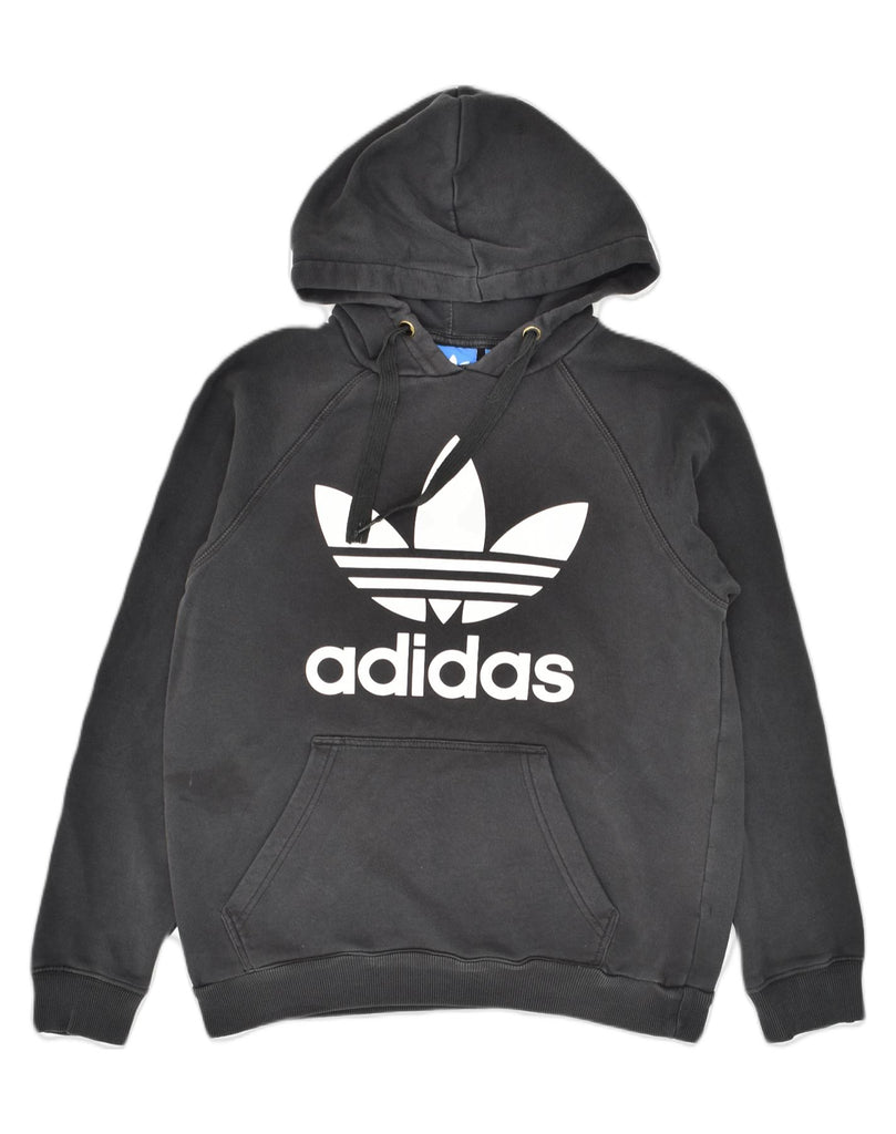 ADIDAS Mens Graphic Hoodie Jumper Medium Black Cotton | Vintage Adidas | Thrift | Second-Hand Adidas | Used Clothing | Messina Hembry 