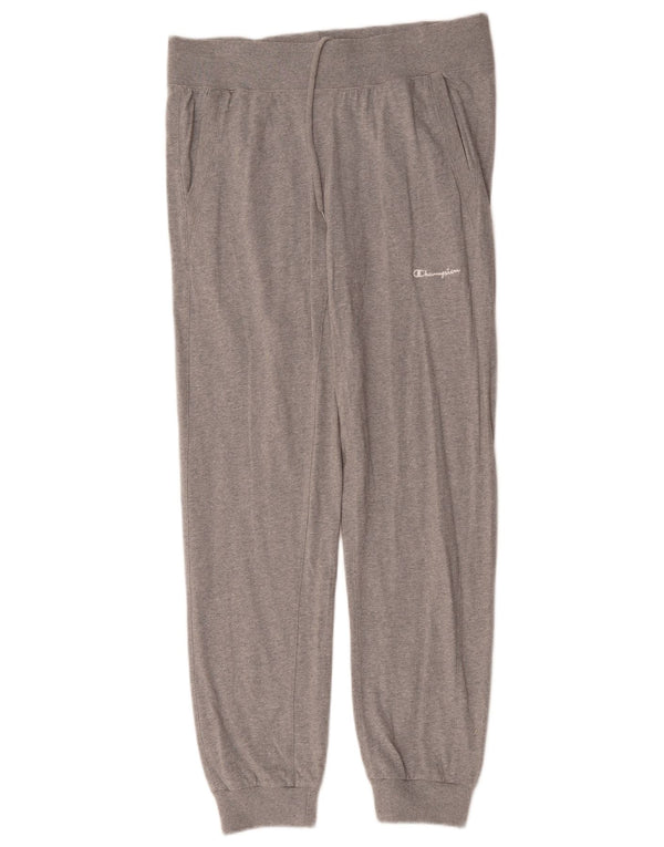 Champion Womens Tracksuit Trousers Joggers UK 14 Medium Grey Flecked Cotton
