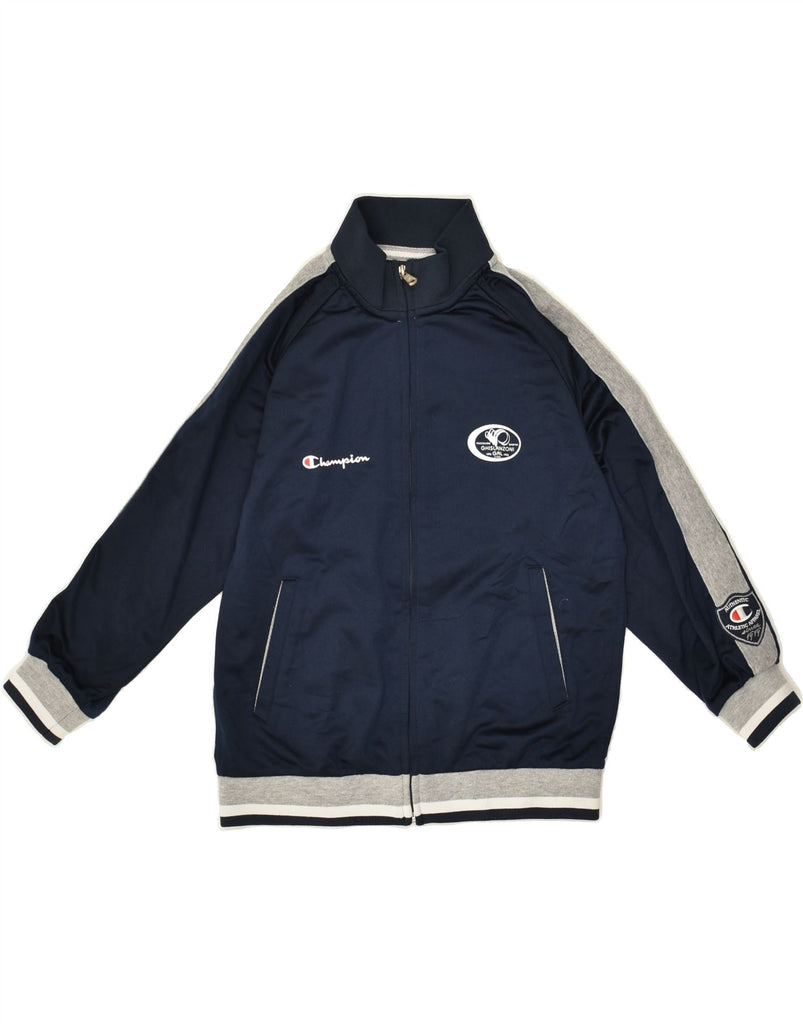 CHAMPION Boys Graphic Tracksuit Top Jacket 7-8 Years Small  Navy Blue | Vintage Champion | Thrift | Second-Hand Champion | Used Clothing | Messina Hembry 