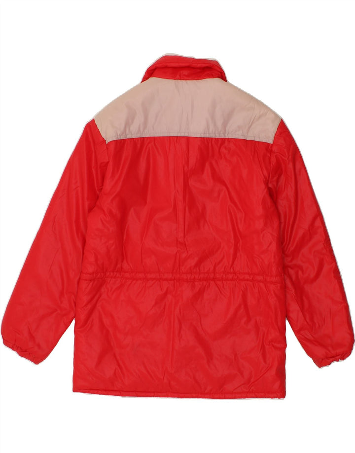 VINTAGE Womens Windbreaker Jacket IT 46 Large Red Colourblock Polyamide Vintage Vintage and Second-Hand Vintage from Messina Hembry 