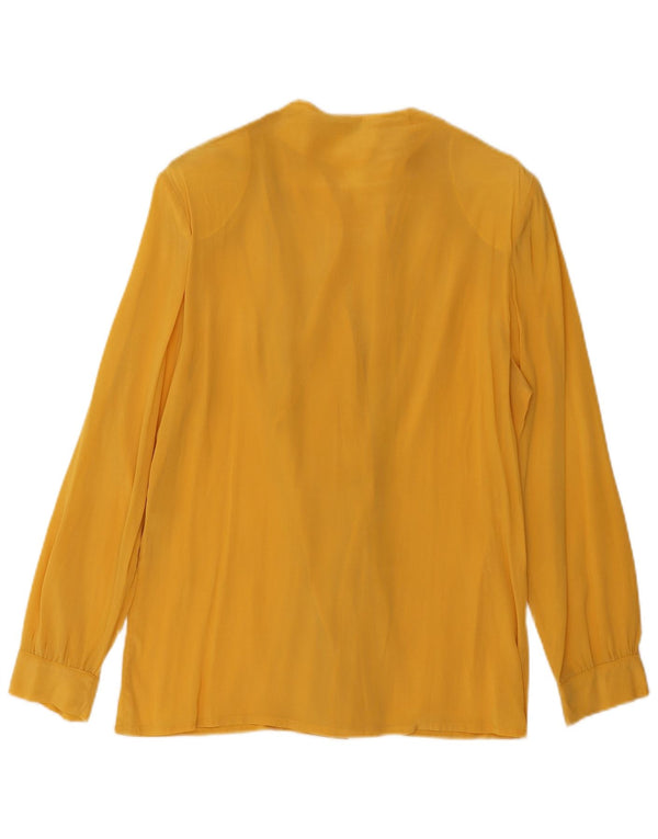 Vintage Womens Shirt Blouse IT 42 Medium Yellow Polyamide