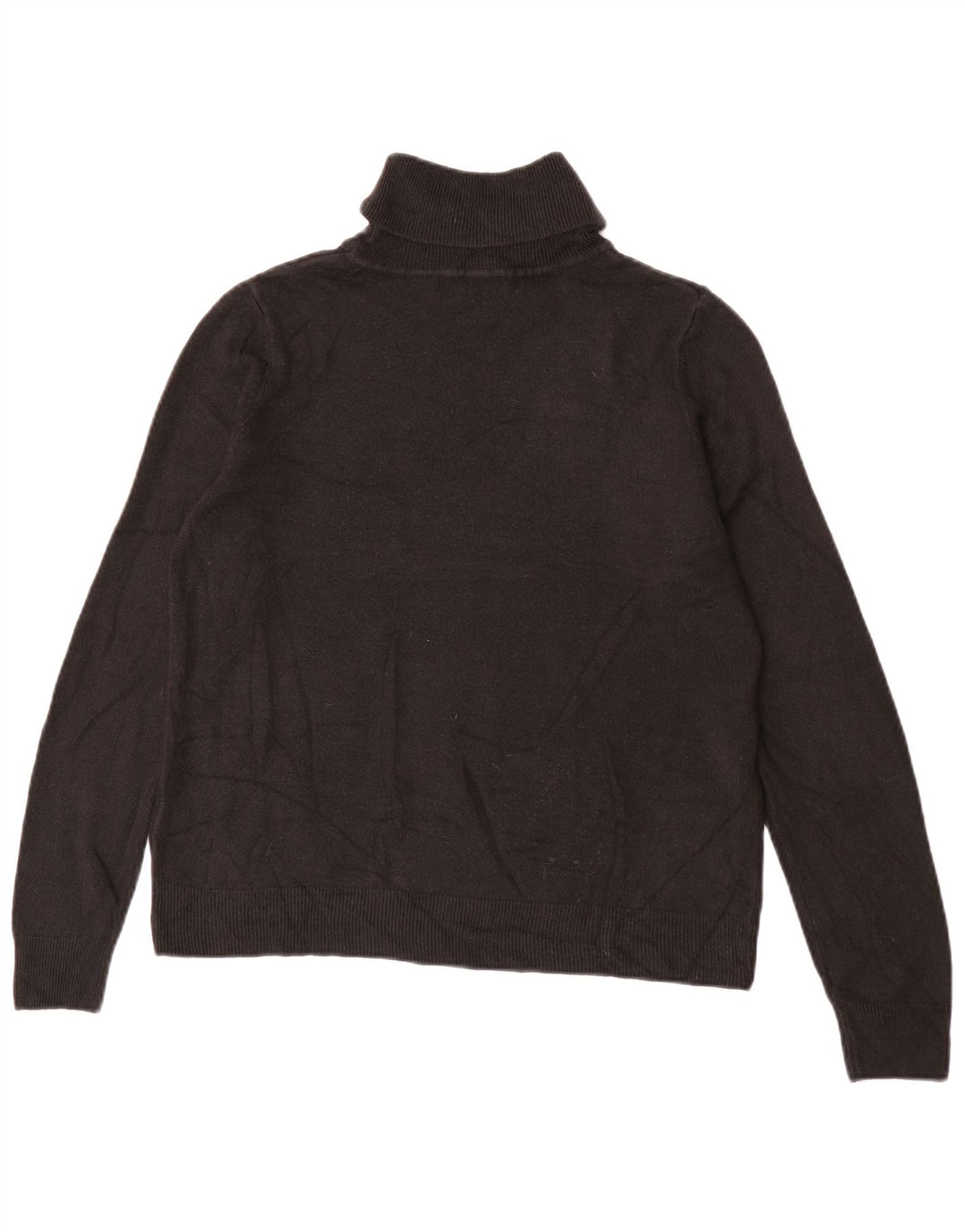 Marks & Spencer Womens Roll Neck Jumper Sweater UK 16 Large Black Acrylic