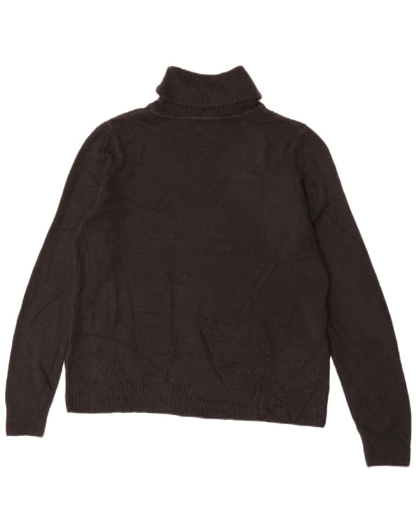 Marks & Spencer Womens Roll Neck Jumper Sweater UK 16 Large Black Acrylic