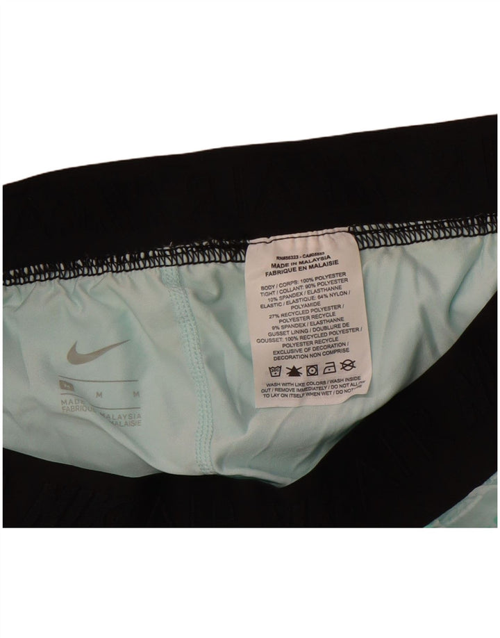 NIKE Womens Air Graphic Sport Shorts UK 12 Medium Green Polyester