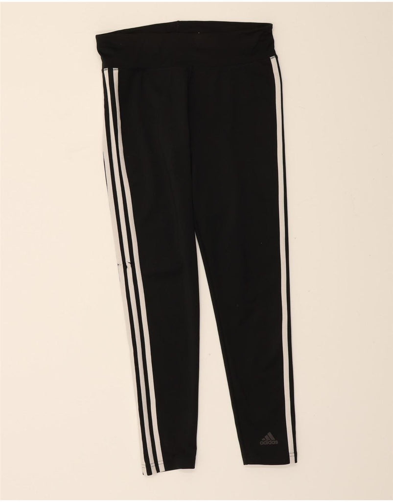 ADIDAS Womens Climalite Leggings UK 12/14 Medium Black Polyester Vintage Adidas and Second-Hand Adidas from Messina Hembry 