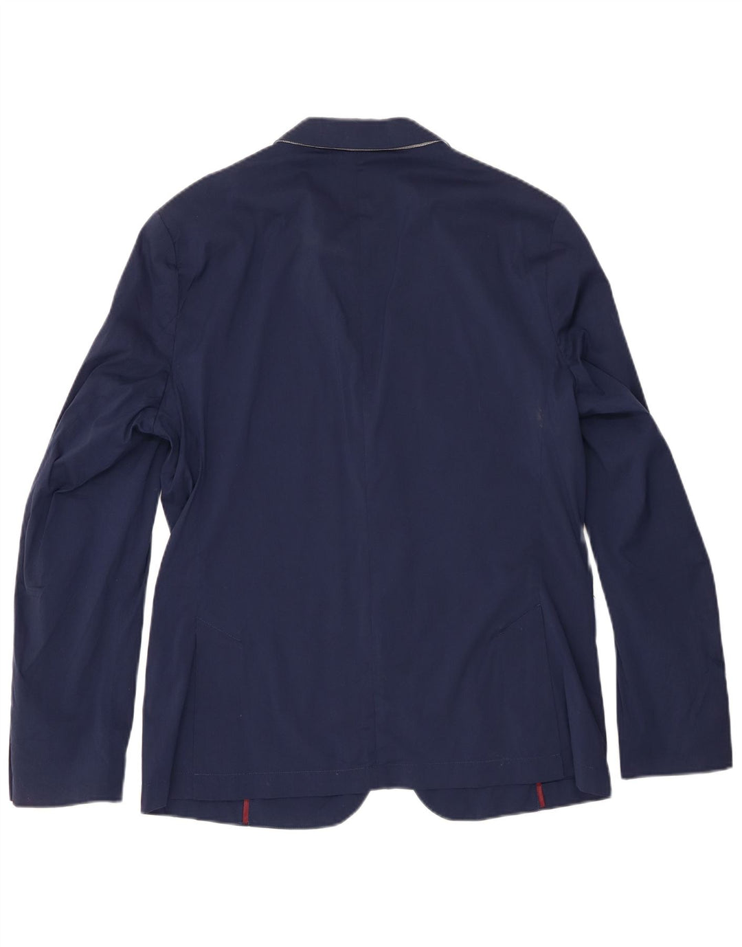 Zara Mens 2 Button Blazer Jacket EU 54 XL Navy Blue Cotton