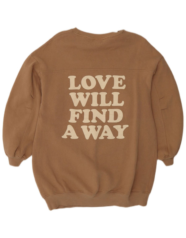 Zara Girls Disney Graphic Sweatshirt Jumper 13-14 Years Brown