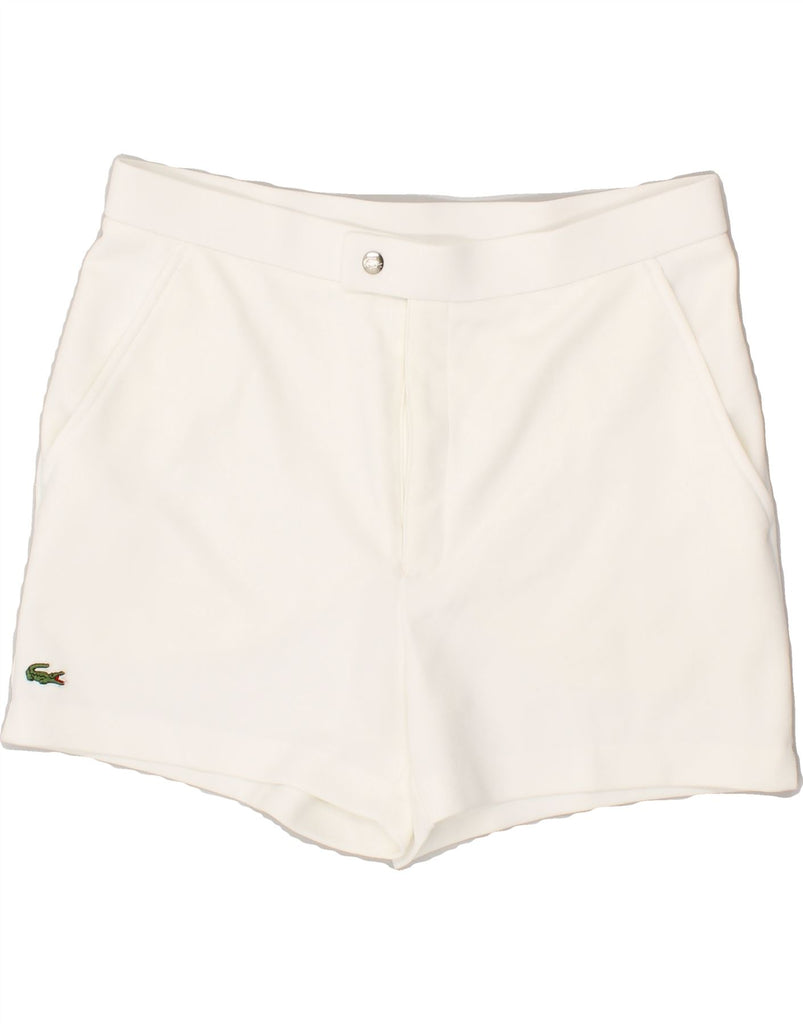 LACOSTE Womens Casual Shorts Size 46 XL W36  White Polyester | Vintage Lacoste | Thrift | Second-Hand Lacoste | Used Clothing | Messina Hembry 