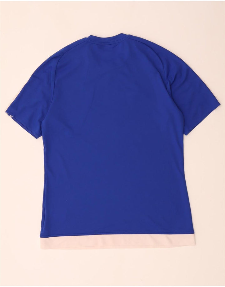 Adidas Mens Climalite T-Shirt Top Medium Blue Polyester
