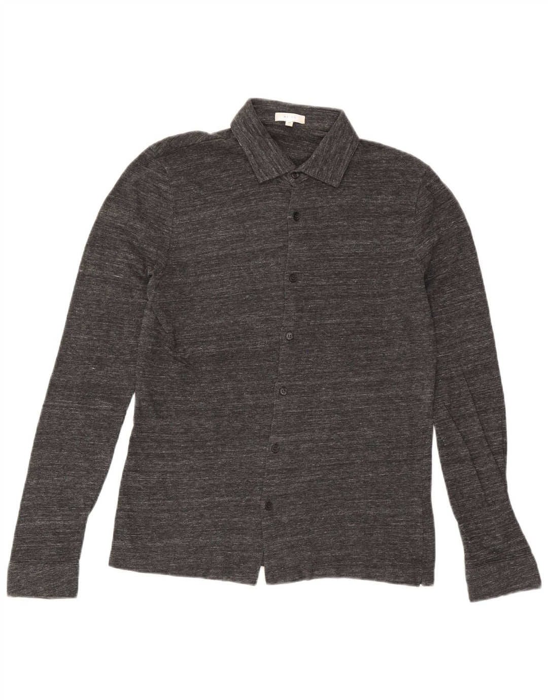 Reiss Mens Shirt Medium Grey Flecked Cotton