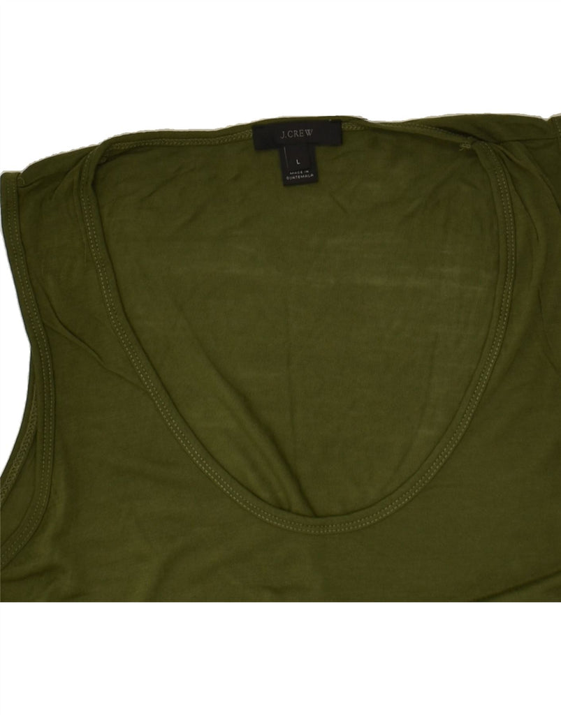 J. CREW Womens Vest Top UK 16 Large Green Lyocell | Vintage J. Crew | Thrift | Second-Hand J. Crew | Used Clothing | Messina Hembry 