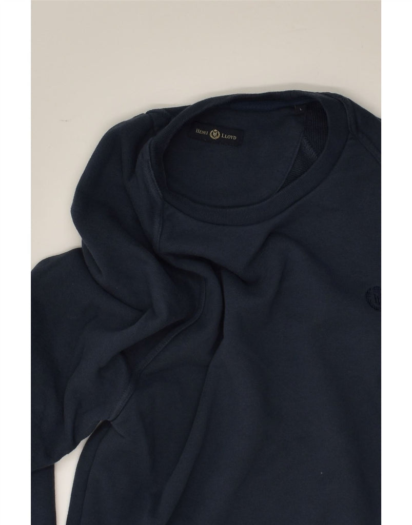 HENRI LLOYD Mens Sweatshirt Jumper Large Navy Blue Cotton | Vintage Henri Lloyd | Thrift | Second-Hand Henri Lloyd | Used Clothing | Messina Hembry 