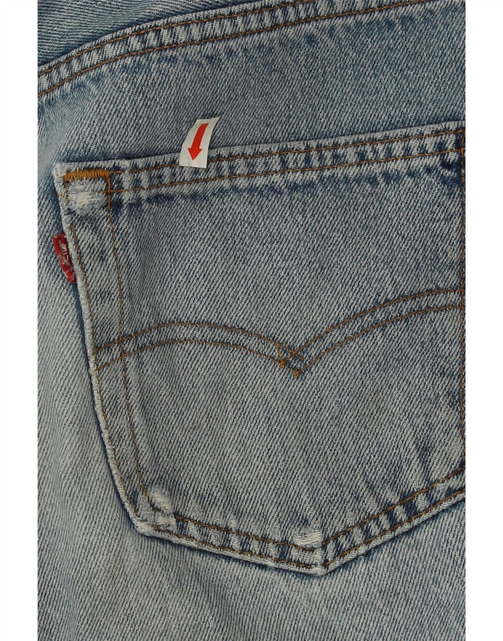 Levi's Mens 501 Distressed Straight Jeans W32 L27 Blue Cotton