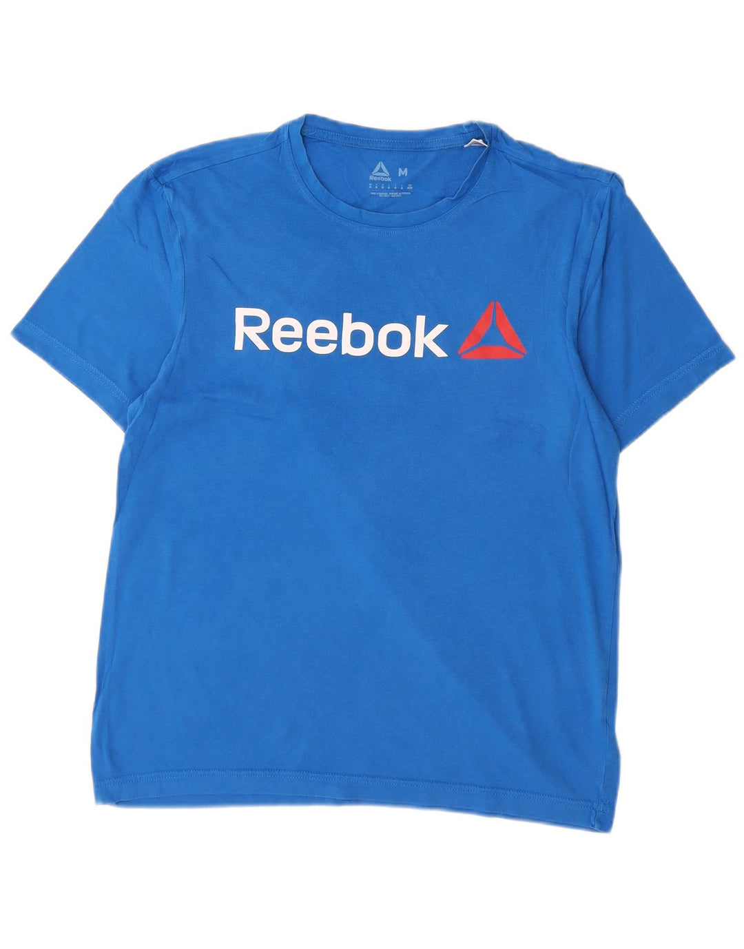 Reebok Mens Graphic T-Shirt Top Medium Blue Cotton