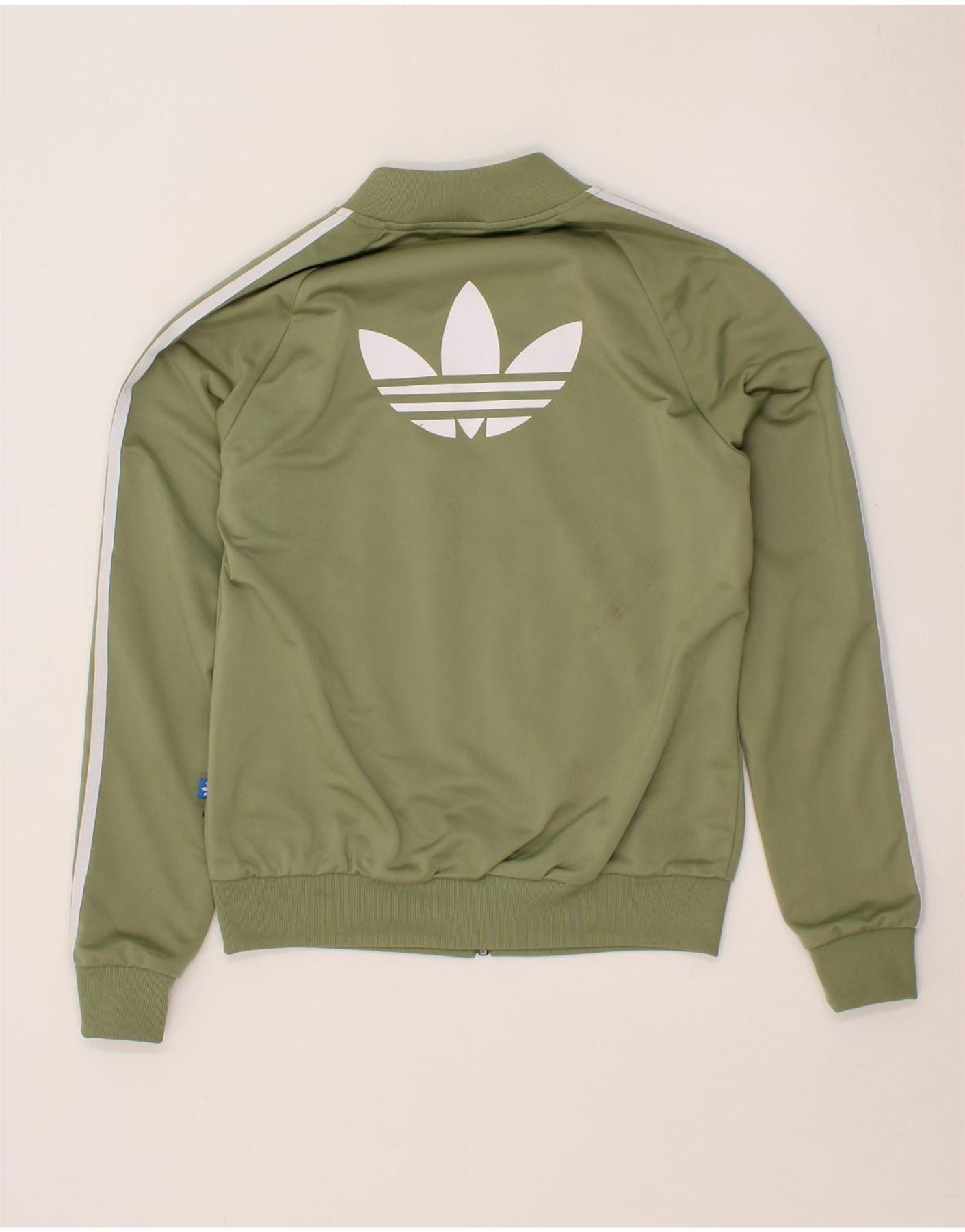 ADIDAS Damen UbergroBe Trainingsjacke mit Grafik GroBe 8 Small Khaki Vintage und Second Hand Kleidung online Messina Hembry