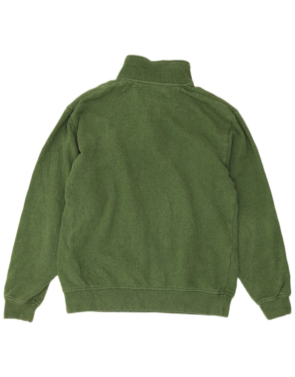 Orvis Mens 1/4 Zip Regular Fit Sweatshirt Jumper Medium Green Cotton