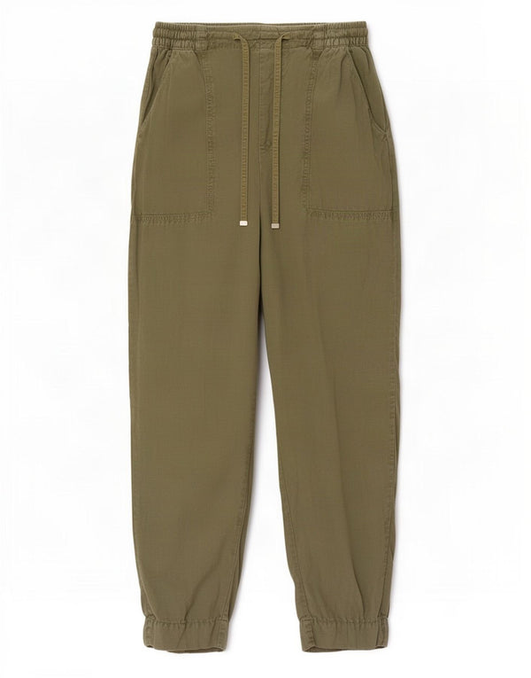Zara Womens Joggers Casual Trousers XS W24 L25 Khaki Lyocell