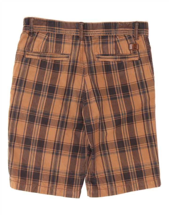 TIMBERLAND Mens Coupe Standard Chino Shorts W30 Medium Brown Check Vintage Timberland and Second-Hand Timberland from Messina Hembry 