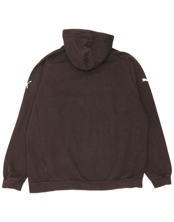 Puma Mens Hoodie Jumper 2XL Black Cotton