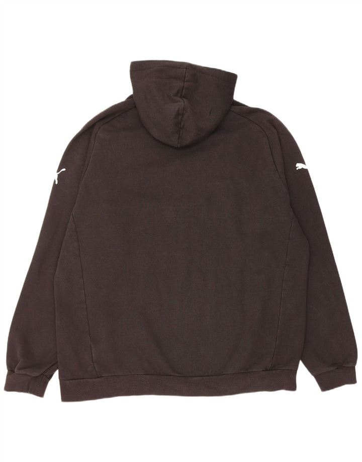 Puma Mens Hoodie Jumper 2XL Black Cotton