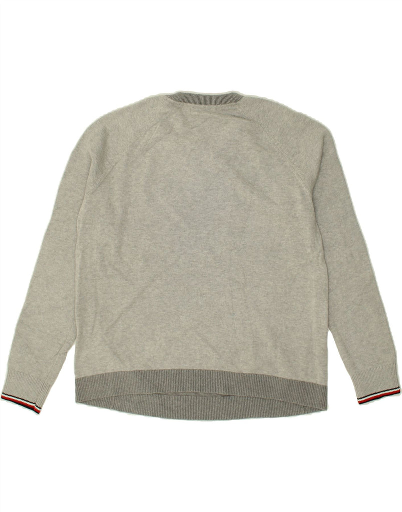 TOMMY HILFIGER Womens Crew Neck Jumper Sweater UK 14 Medium Grey | Vintage Tommy Hilfiger | Thrift | Second-Hand Tommy Hilfiger | Used Clothing | Messina Hembry 