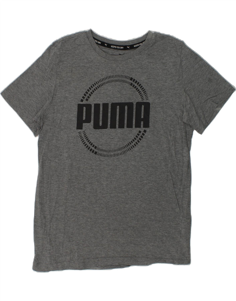 PUMA Boys Graphic T-Shirt Top 11-12 Years Grey Cotton | Vintage Puma | Thrift | Second-Hand Puma | Used Clothing | Messina Hembry 