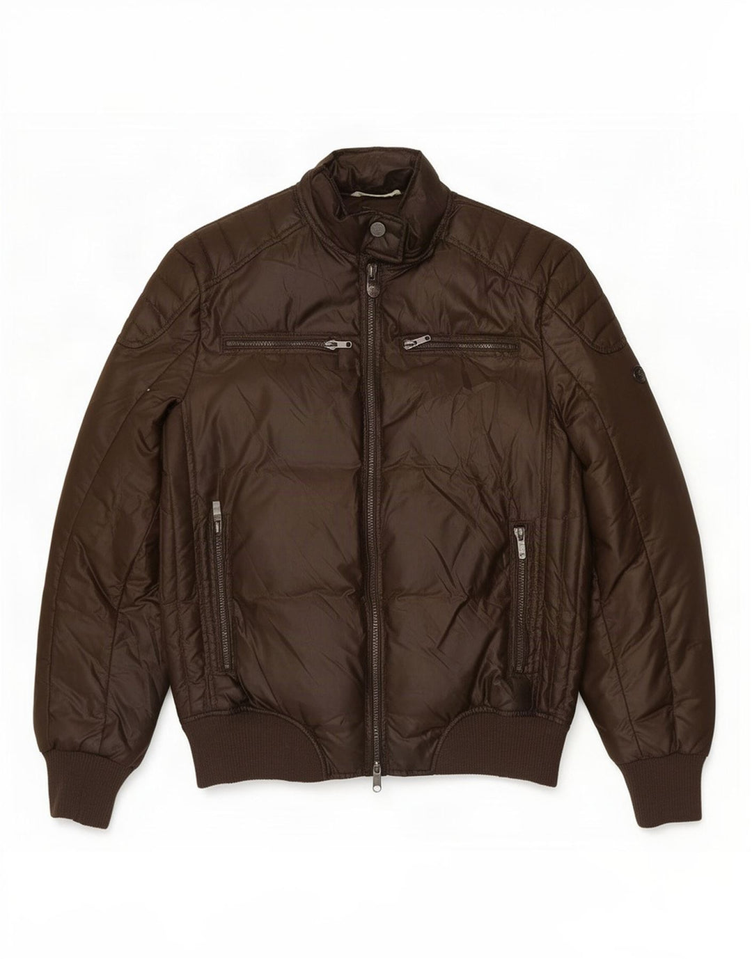 Brooksfield Mens Padded Jacket IT 50 Large Brown Polyester