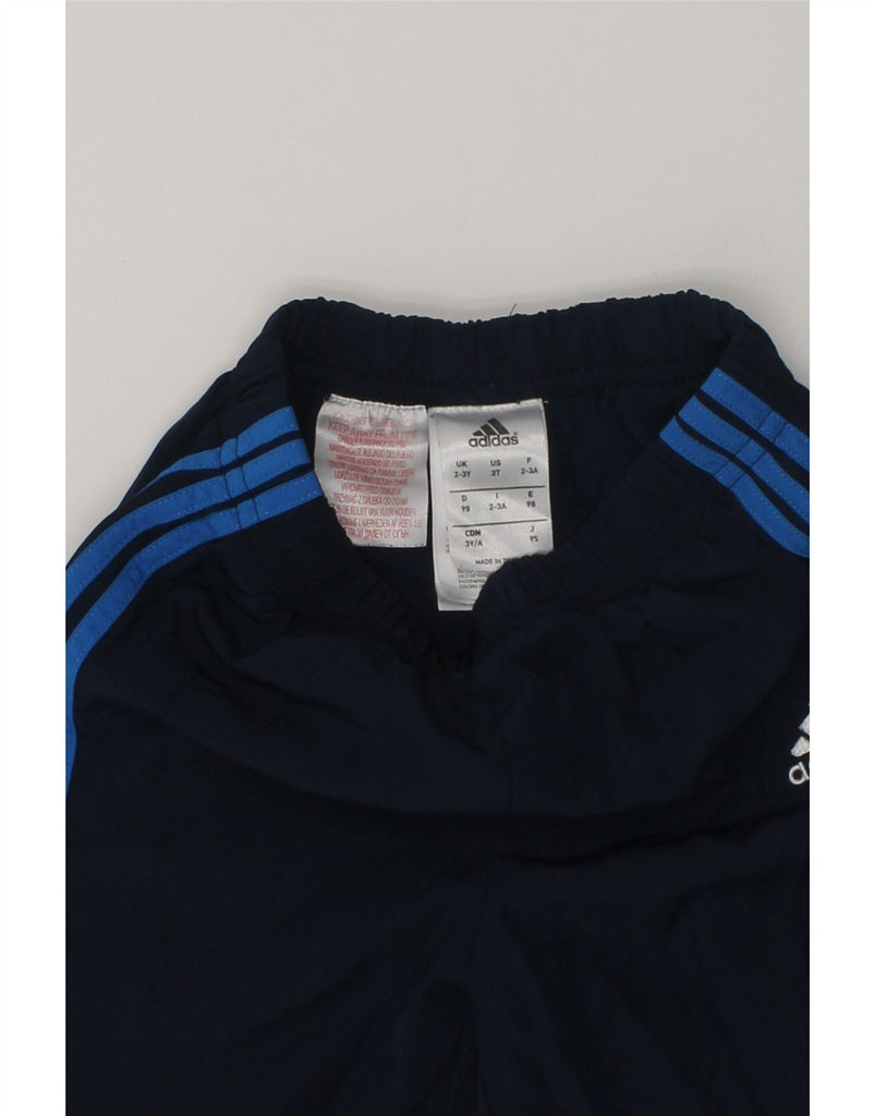 ADIDAS Boys Tracksuit Trousers Joggers 2-3 Years Navy Blue Polyester | Vintage Adidas | Thrift | Second-Hand Adidas | Used Clothing | Messina Hembry 