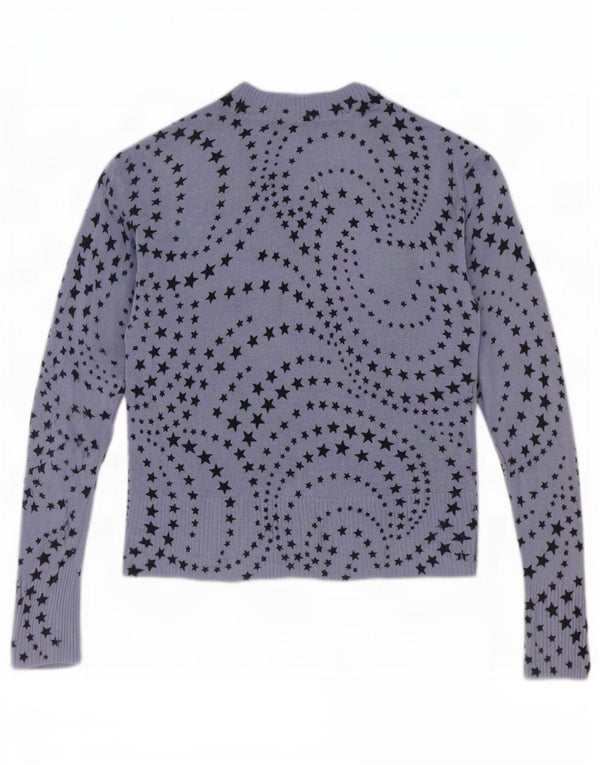 Marks & Spencer Womens V-Neck Jumper Sweater UK 12 Medium Blue