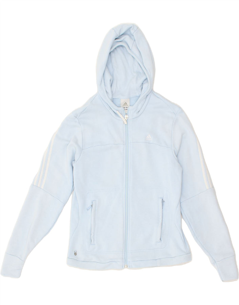 ADIDAS Womens Zip Hoodie Sweater UK 10 Small Blue | Vintage Adidas | Thrift | Second-Hand Adidas | Used Clothing | Messina Hembry 