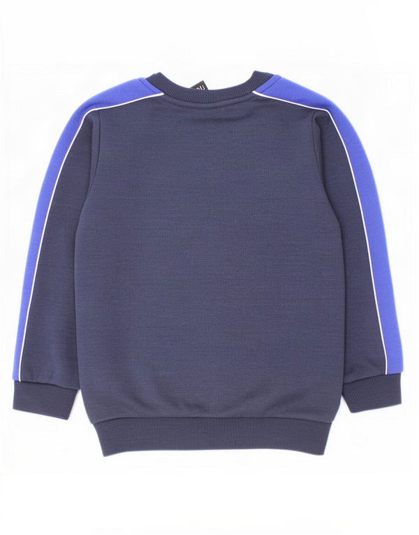 Ellesse Boys Graphic Sweatshirt Jumper 5-6 Years Navy Blue Colourblock