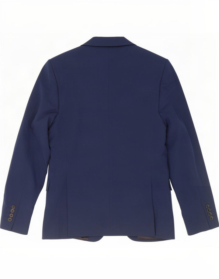 Zara Mens 2 Button Blazer Jacket EU 46 Small Navy Blue
