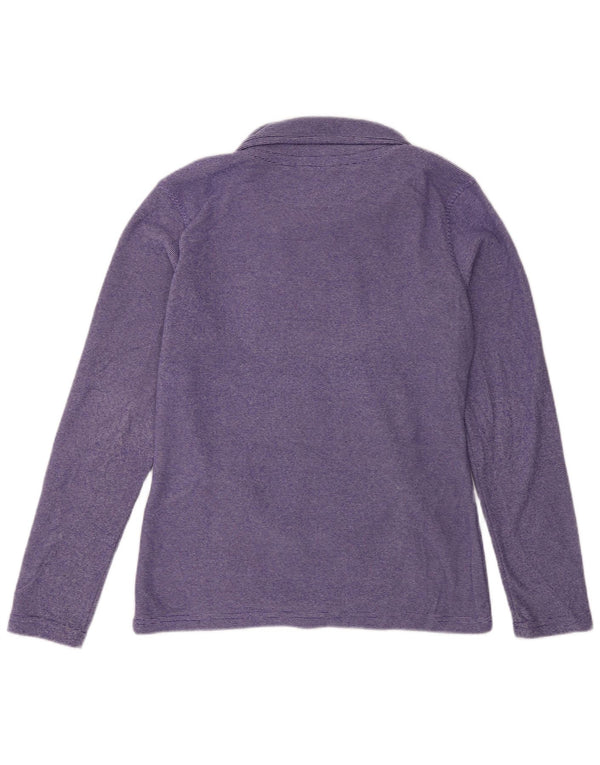 Mountain Warehouse Womens Fleece Jumper UK 10 Small Purple Pinstripe