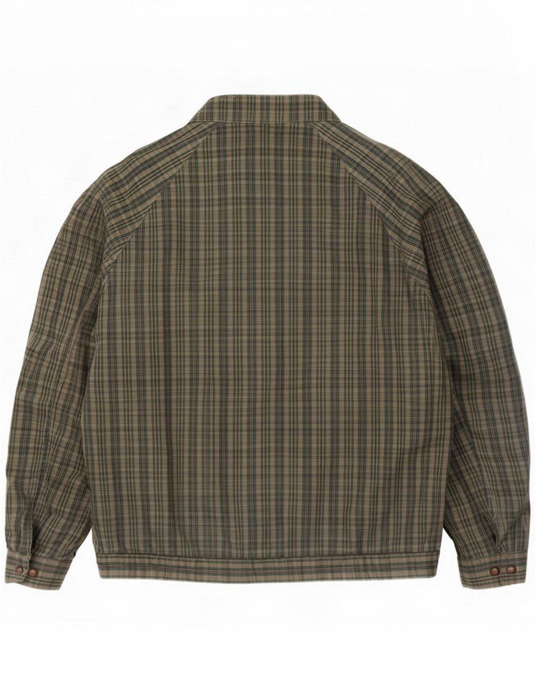 Vintage Mens Bomber Jacket IT 46 Small Green Check