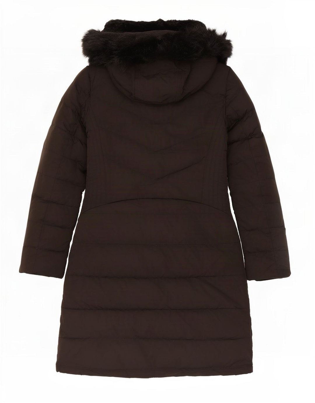 Zara Womens Hooded Padded Coat UK 12 Medium Black Polyester