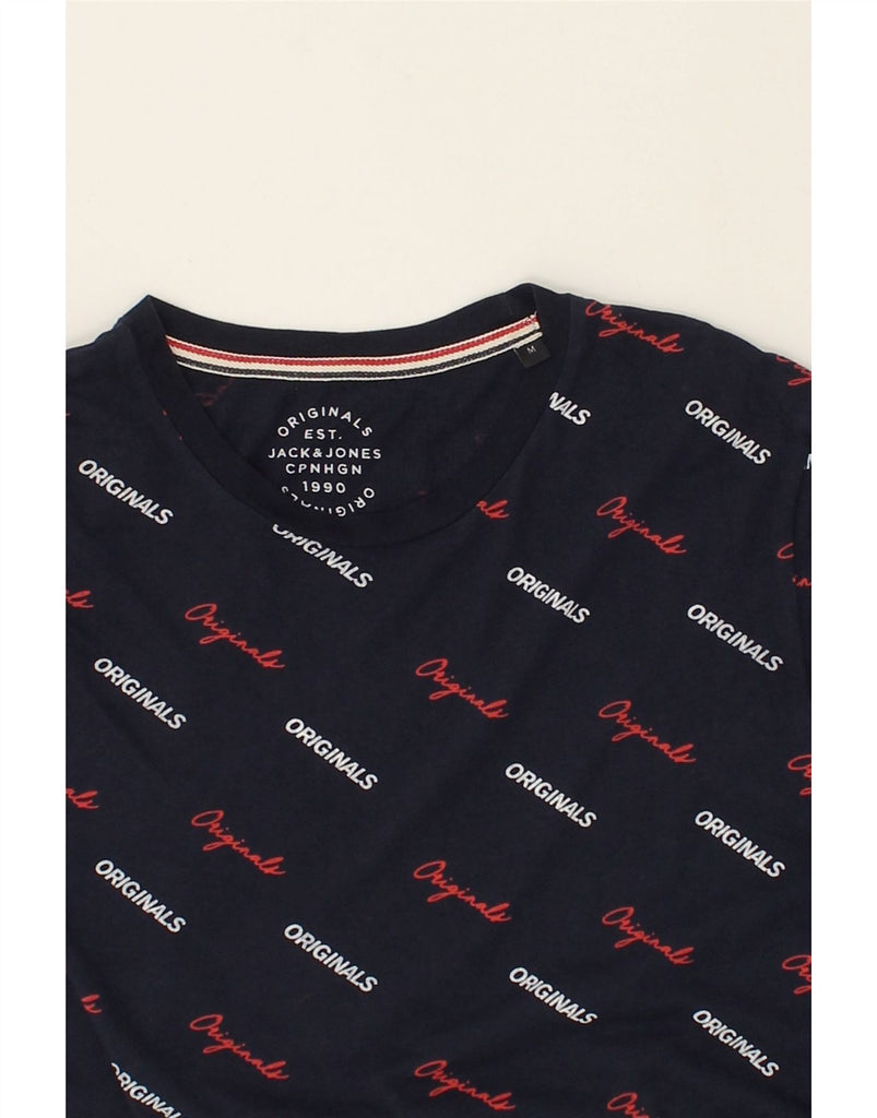 JACK & JONES Mens Graphic T-Shirt Top Medium Navy Blue | Vintage Jack & Jones | Thrift | Second-Hand Jack & Jones | Used Clothing | Messina Hembry 