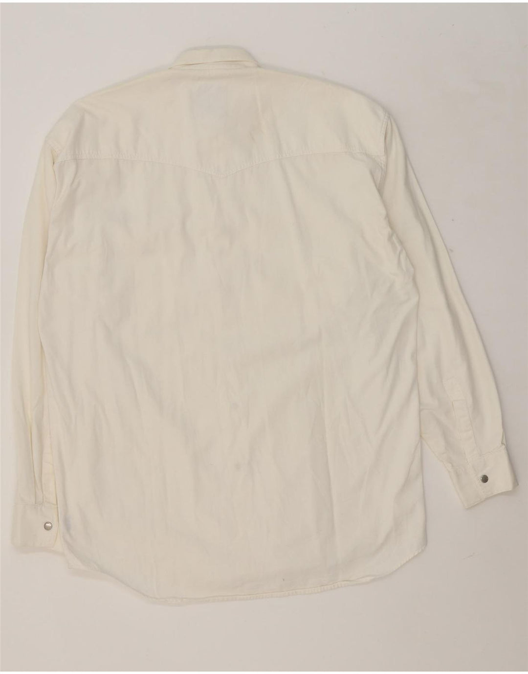 KANTAROS Mens Denim Shirt Medium White Cotton Vintage Kantaros and Second-Hand Kantaros from Messina Hembry 
