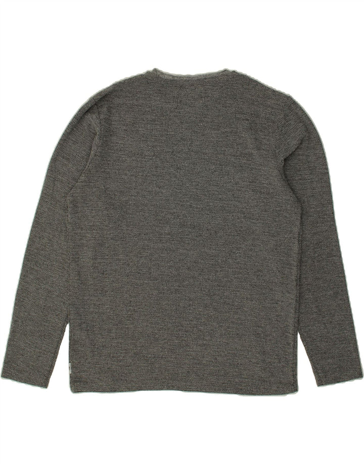 JACK & JONES Mens Top Long Sleeve Large Grey Polyester Vintage Jack & Jones and Second-Hand Jack & Jones from Messina Hembry 