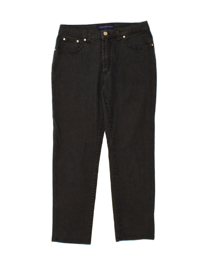 TRUSSARDI Womens Tapered Jeans W30 L26 Black Cotton Vintage Trussardi and Second-Hand Trussardi from Messina Hembry 