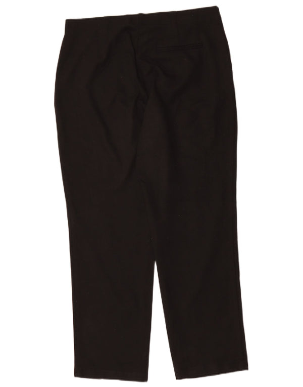 Marks & Spencer Womens Straight Suit Trousers UK 16 Large W32 L28 Black