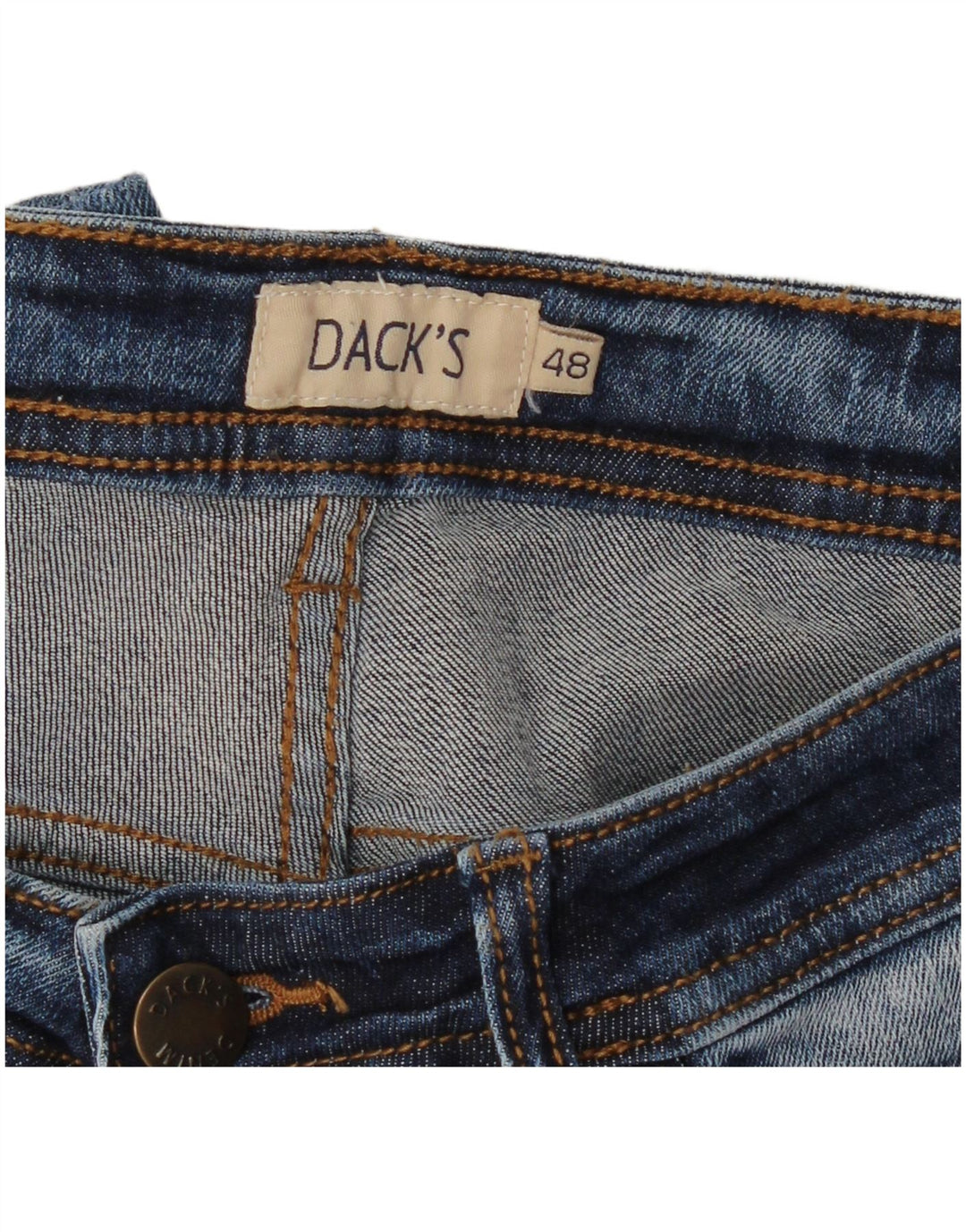 DACK'S Mens Straight Jeans IT 48 Medium W32 L28 Blue